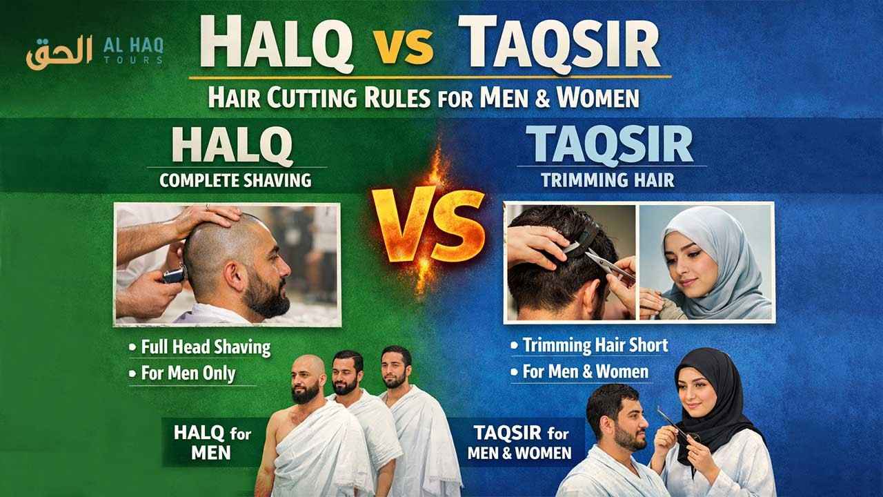Halq vs Taqsir Hajj and Umrah: Hair Cutting Rules for Men and Women